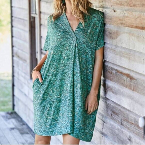 Peruvian Connection Delphi Dress Size Xs/S Blue Green - Picture 1 of 5